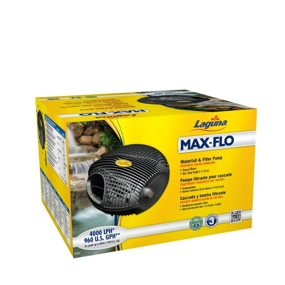 Laguna Max-Flo 960 Waterfall & Filter Pump, For Ponds up to 1920 U.S. gal (7300 L)