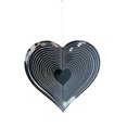 thumbnail image 1 of Spinner de viento para decoración de jardín, arte de jardín, corazón 3d, esculturas de Metal cinético de acero inoxidable, adorno atrapavientos colgante, 1 of 4