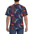 thumbnail image 3 of Bixox Men's Tropical Flower Printed Short Sleeve Skinny Athletic T-Shirt, 3 of 6