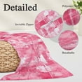 thumbnail image 3 of Pink Abstract Throw Pillow Covers, Vintage Geometric Gradient Oil Painting Modern Soft Breathable Pillow Cases with Invisible Zipper, Standard Pillowcases for Couch Bed Sofa Chair 20x26 Inches, 3 of 9