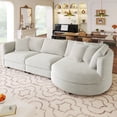 thumbnail image 2 of U_STYLE Three Indoor Cushioned Combination Sofas with Three Pillows and Curved Seat, for Living Room, Study Room, and Apartment, 2 of 9
