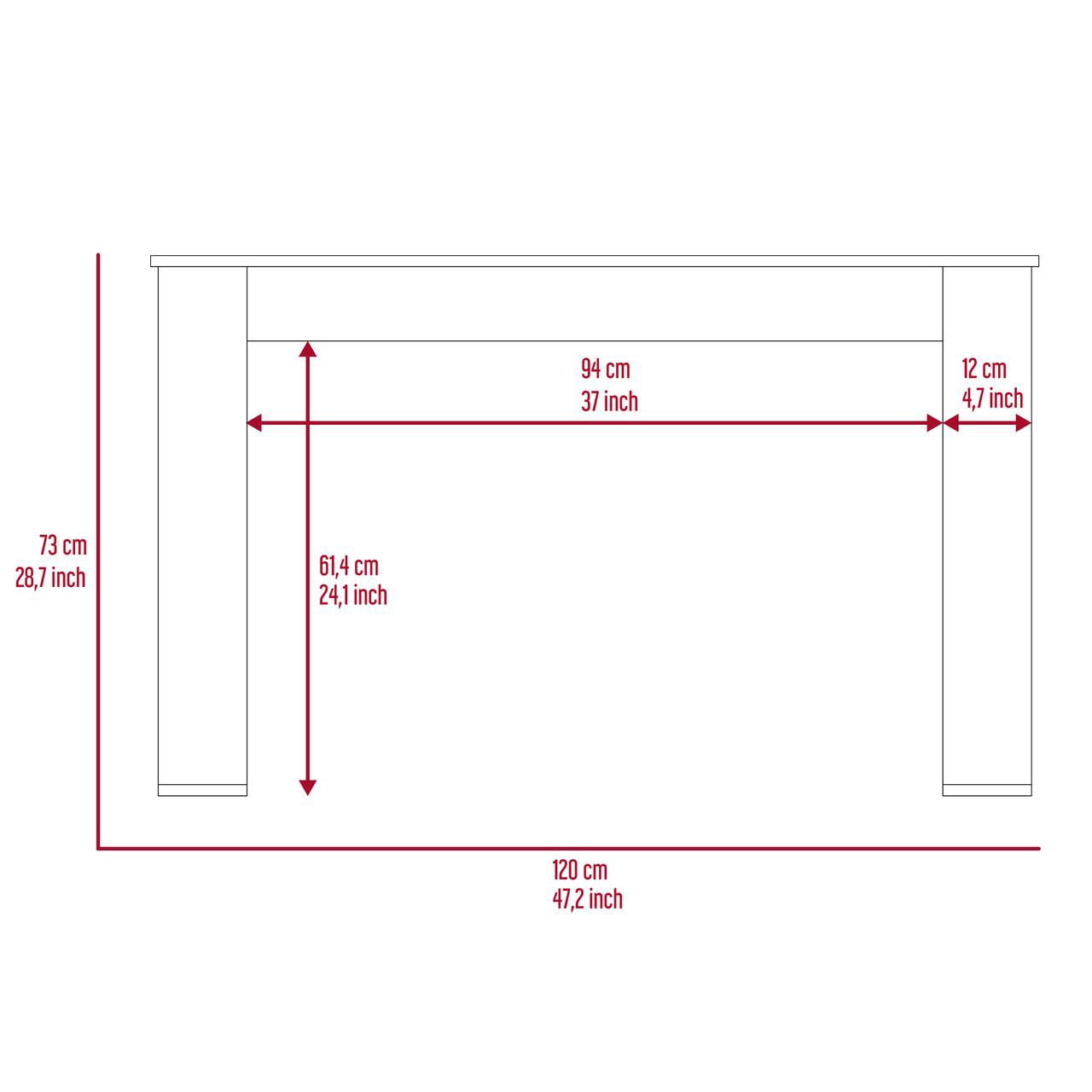 Lacey Rectangle Computer Desk
