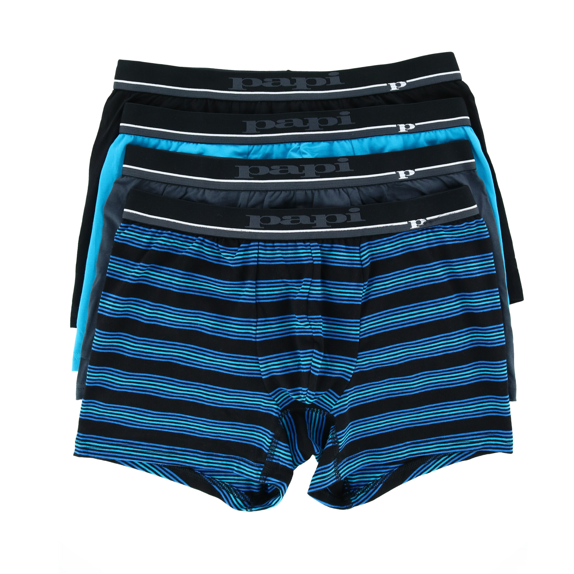 Papi Men's Solid and Stripe Comfort Underwear Trunks (Pack of 4) Walmart Canada