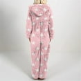 thumbnail image 5 of Hueook Women Pants Tall Pants Jumpsuits Women Long Sleeve Hooded Jumpsuit Pajamas Casual Winter Warm Rompe Sleepwear Pink XL, 5 of 5