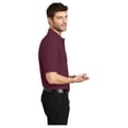 thumbnail image 3 of Port Authority Men's Silk Touch Classic Comfortable Polo Shirt Burgundy 2X-Large, 3 of 3