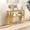 gold, variant on Sumdeal 47 x 15.7 x 31.5 in Oval Console Table, 2-Tier Tempered Glass Entryway Table, Gold and Clear