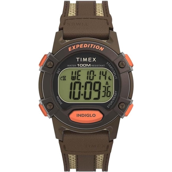 Timex Expedition CAT 5 Digital Brown Mens Watch