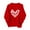 259#Vermilion, variant on Women's Red Valentine's Day Sweatshirt with Unique Heart Pattern Soft Loungewear Vermilion L