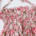 thumbnail image 4 of Utlike Girls Spaghetti Strap Dress Kid Ruched Strap Flowers Dress Toddler Sleeveless Floral Princess Dress Little Girls Trend Sun Skirts Size 4 Years-5 Years, 4 of 8