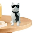 thumbnail image 5 of French Bulldog Statue, Resin Dog Statue Decoration, Modern Bulldog Figurines with Scarf Glasses, Home Decor Statue for Living Room, Bedroom, Coffee Table, 5 of 9