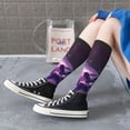 thumbnail image 5 of Yiaed Purple Hippo In Water Print Great elasticity Adult Stockings Sports socks for Men and Women, 5 of 6