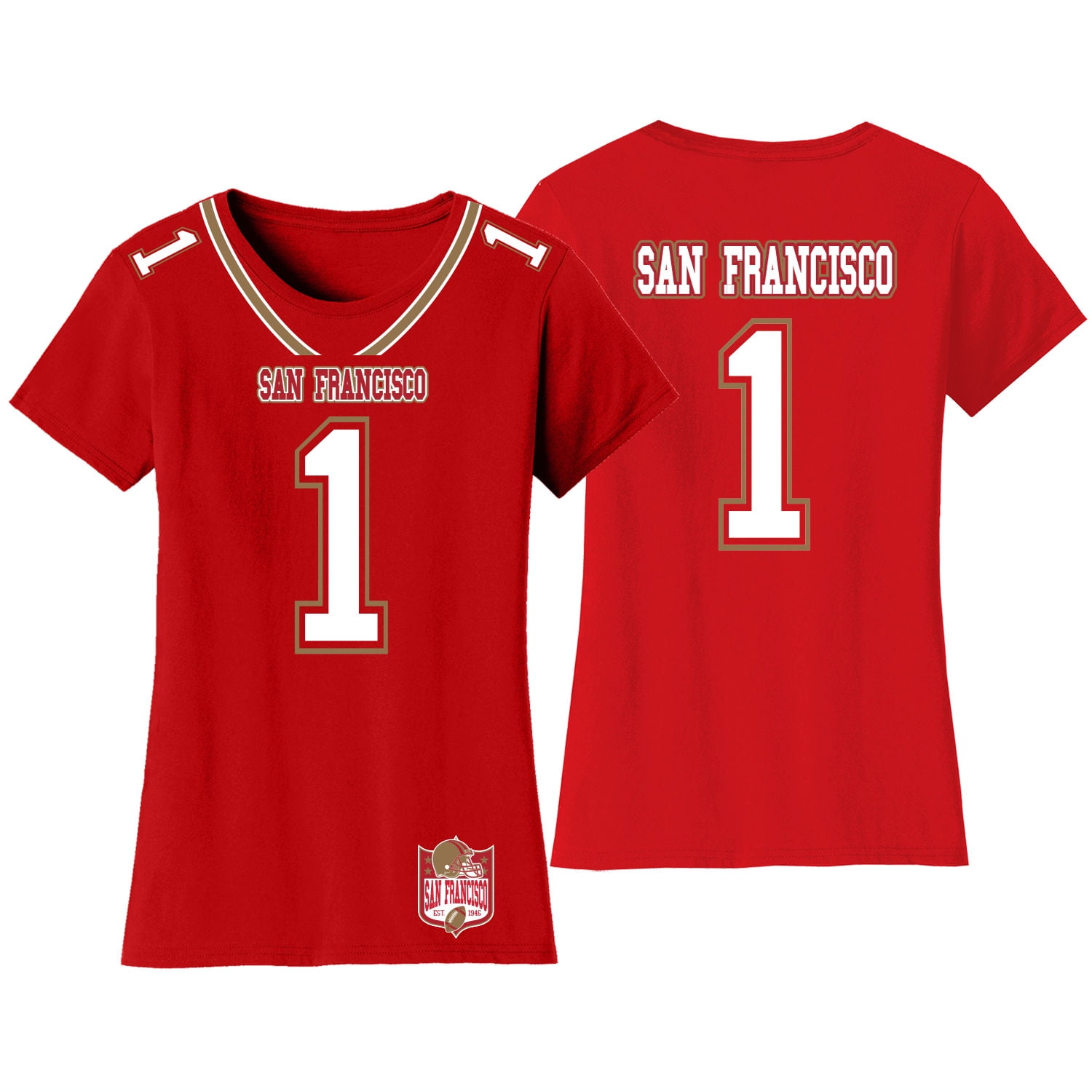 Women Football Team Jersey TShirt