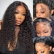 thumbnail image 1 of Yanonmyfd Straight Lace Front Wigs Human Hair 180% Density 13x4 HD Transparent Glueless Lace Frontal Human Hair Wigs for Women Pre Plucked Perruque Femme Humain Naturel (18in, Natural Black), 1 of 27