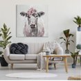 thumbnail image 2 of Stupell Industries Cow Cattle Flower Blossom Botanical Painterly Illustration Paintings Gallery-Wrapped Canvas Print Wall Art, 36x36, by Michele Norman, 2 of 7