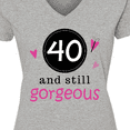 thumbnail image 4 of Inktastic 40th Birthday Gorgeous Women's V-Neck T-Shirt, 4 of 5
