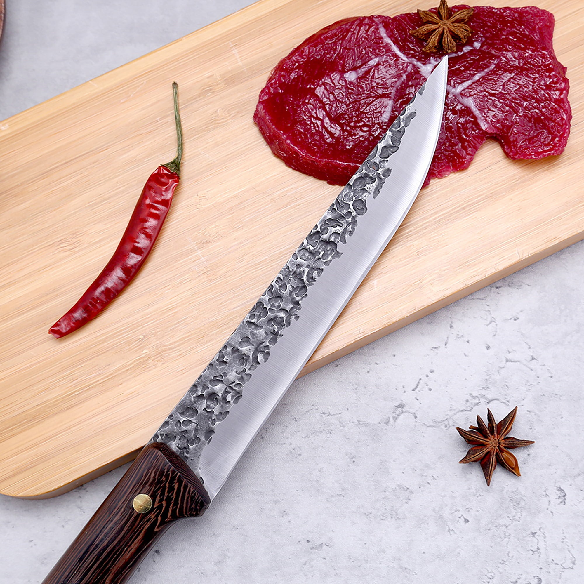 JENZESIR Forged Axe Knife Chopping Knife Set Professional Chef Knife Set  Boning Knife Butcher Knife with Rosewood Handle Kitchen Knife Kitchen  Accessories