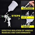 thumbnail image 4 of Professional High Pressure Paint Spray Gun Air Spray Gun Kit Gravity Feed Pneumatic Paint Spray Gun HVLP 600CC 1.4MM/1.7MM/2.0MM 3 Size Nozzles, 4 of 5