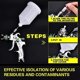 thumbnail image 4 of Professional High Pressure Paint Spray Gun Air Spray Gun Kit Gravity Feed Pneumatic Paint Spray Gun HVLP 600CC 1.4MM/1.7MM/2.0MM 3 Size Nozzles, 4 of 5