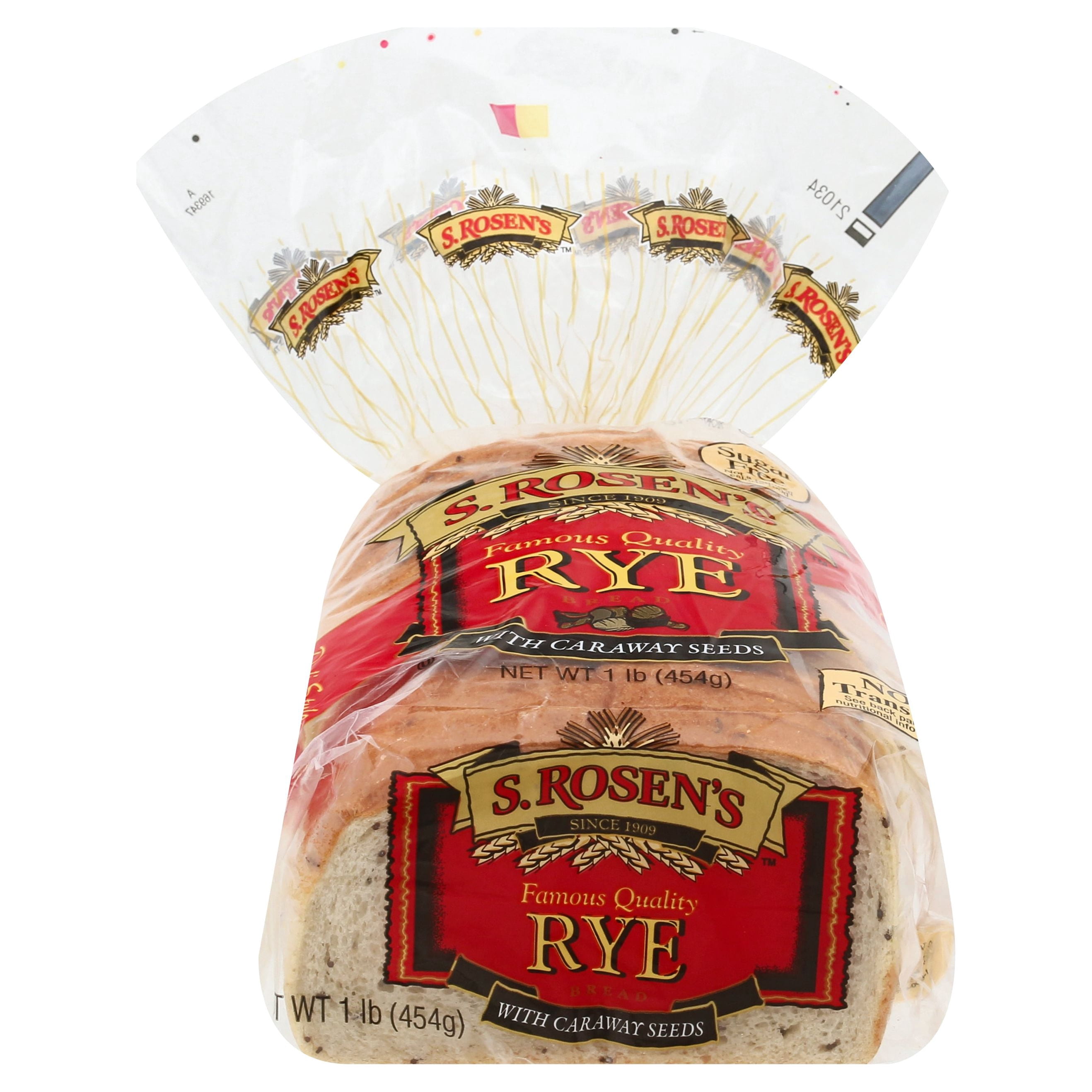 S.Rosens Rye with Caraway Seeds Bread, 16 oz. Fresh Loaf