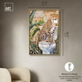 thumbnail image 5 of Cheetah Toilet Canvas Jungle Bathroom Art by Art Remedy, Gold Frame, 30" x 45", 5 of 7