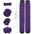 thumbnail image 3 of 3 Pairs Womens Striped Long Socks, Christmas Over Knee Socks, Elf Socks for Women Cosplay Party, Birthday Gift, 3 of 5