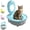 Light Blue, variant on Cat Toilet Training Kit, Portable Litter Box with Flushable Odor Control Splash-Resistant Design, Large Thickened PP Semi-Enclosed Tray for Kittens Cats Home (Yellow)