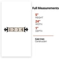 thumbnail image 3 of NACH Crested House Address Sign, Outdoor Address Plaque, Cast Iron House Number Sign, Small Crest, 4 Numbers, Iron, 24 x 5 x 1", KA-SMALLCREST-4, 3 of 5