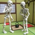 thumbnail image 4 of Xuniizn Halloween Skeleton, 2Pcs Mini 3.6" Skeleton with Realistic Posable and Movable Joints for Yard Patio Lawn Garden Party Halloween Decoration Outdoor & Indoor, 4 of 9