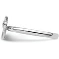 thumbnail image 3 of Avariah Diamonds Solid Sterling Silver Stackable Expressions Rhodium White Topaz Cross Ring - Ring Size 5.0, 3 of 8
