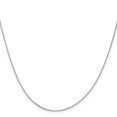 thumbnail image 3 of Auriga Fine Jewelry 14K White Gold 0.5mm Box Chain Necklace 18inch for Women, 3 of 6