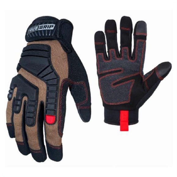 True Grip 103505 Men Duck Canvas Elite Gloves - Large