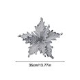 thumbnail image 6 of KGJQ Christmas Artificial Glitter Poinsettia Flower, Single Stem Large Faux Poinsettias Christmas Ornaments for Tree, Wreath, Wedding, Home Party Decor, 6 of 8