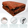 thumbnail image 4 of King Quilt Set 96''x106'', Orange Geometric Lightweight Summer Bedspread Coverlet Set with 2 Pillow Shams, Ombre Modern Abstract Art Breathable All Season Quilt Bedding for Bedroom/Guest Room, 4 of 9