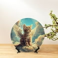 thumbnail image 6 of Gaeub Sunshine Cloud Cute Cat Print Ceramic Plate,Dinner Plates,Bone China Decorative Plates with Display Stand,Art Ceramic Ornaments for Wall Hanging Decoration-6in, 6 of 6