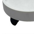 thumbnail image 4 of Flower Pot Tray Wheels Round Shape Removable Rotating Wheels Plant Stand for Balcony White 22, 4 of 4