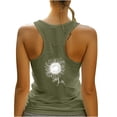 thumbnail image 4 of Quinlirra Tank Top for Women with built in bra Summer Women Printing Round Neck Sleeveless Casual Tee Tops H-shaped Back Tank, 4 of 5
