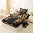 thumbnail image 2 of Erosebridal Leopard Print Bowknot Twin Sheet Sets,Girls Cute Bows Bedding For Kids 3-Piece, 2 of 6
