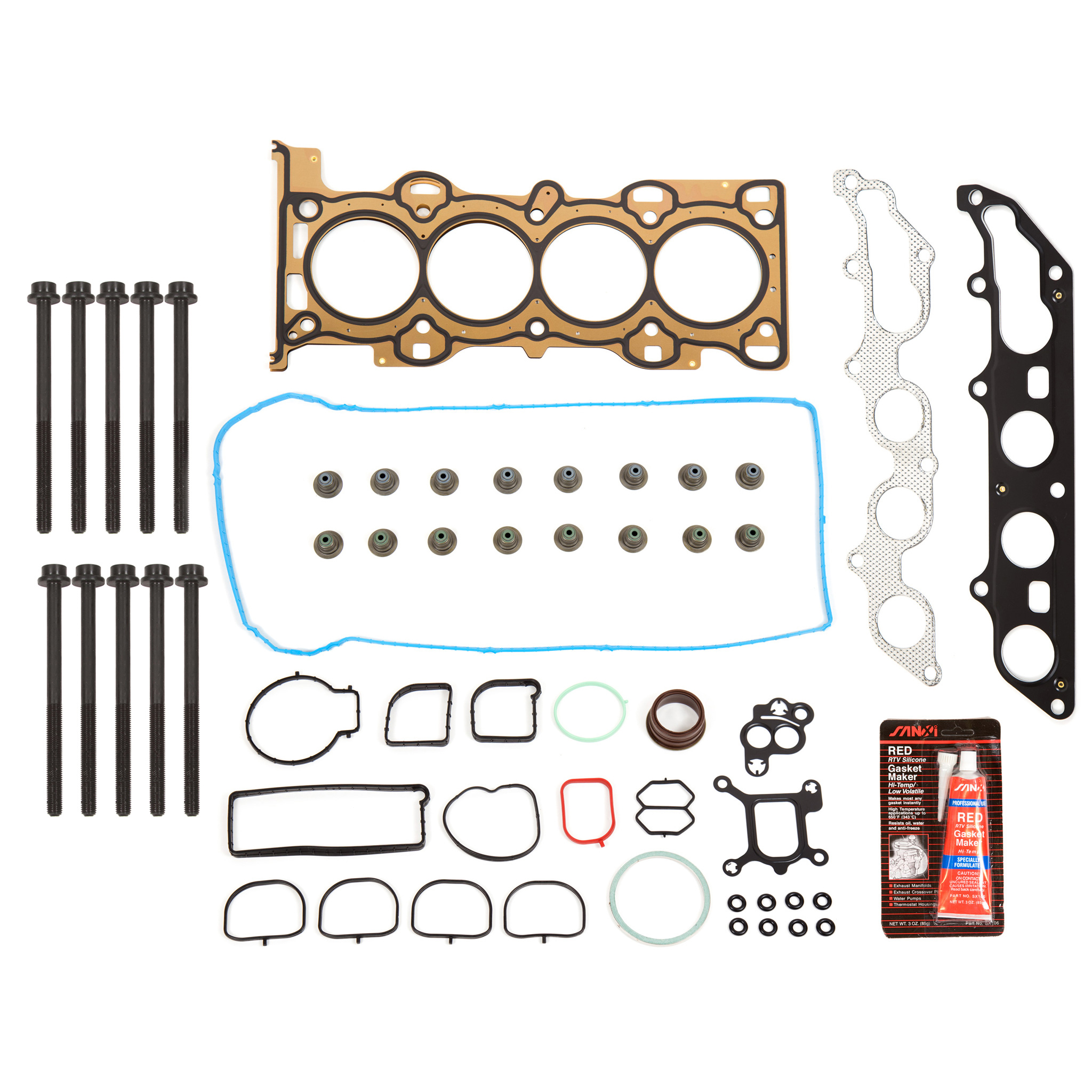 Evergreen HSHB820623 Head Gasket Set Head Bolts Fit 0609 Ford Fusion