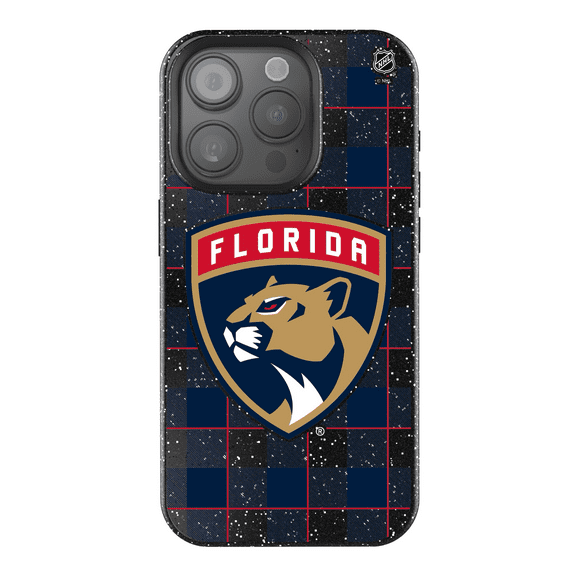 Keyscaper Florida Panthers Plaid Bling iPhone Case