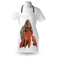 thumbnail image 4 of Hermit Crab Apron, Close up Shot of a Coenobita Perlatus Marine, Unisex Kitchen Bib with Adjustable Neck for Cooking Gardening, Adult Size, Sepia Vermillion, by Ambesonne, 4 of 4