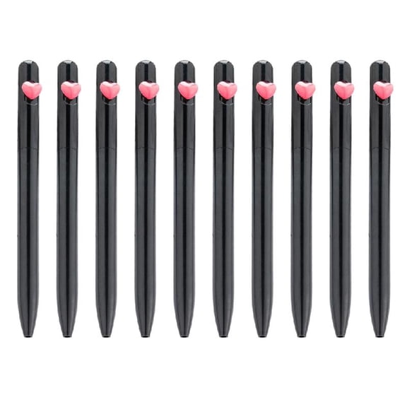 Misright 10pcs Love Heart Ballpoint Pen Oil Pen 1.0mm Stationery Pen Writing Pen