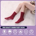 thumbnail image 5 of Non Slip Hospital Socks with Grips for Women Winter Warm Cozy Fuzzy Slipper Soft Fluffy Sleep Socks, 5 of 6