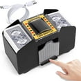 thumbnail image 1 of LEEYNEER Card Shuffler 4 Deck Automatic  USB-Power & Battery-Operated Electric Shuffler Machine  Playing Card Shuffler  Poker  Home Card Games, 1 of 8