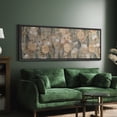 thumbnail image 3 of Large Framed Canvas Print Contemporary Floral Pattern with Neutral Earthy TonesWall Art Decorative Ready to Hang Painting for Living room Bedroom 60x20 inches Black Frame, 3 of 9