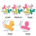 thumbnail image 3 of pitrice 16 Pieces Bag Chip Clips Heavy-Duty Food Durable Strong Spring Binder Plastic Paper Clamp Spring Organizer Bill Note Fold Dorm Office Random M, 3 of 9