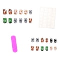 thumbnail image 6 of ONLYEOR Halloween Short Square Press On Nails, Pumpkin Mummy & Candy Corn Design, Reusable Fake Nails for Cute Festive Look, 6 of 7