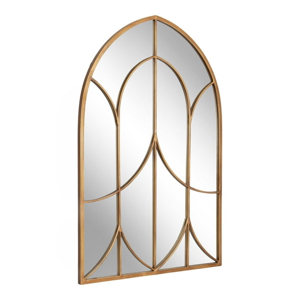 Kate and Laurel Larisa Decorative Vintage Glam Arch Mirror, 24 x 36, Antique Gold, Classic