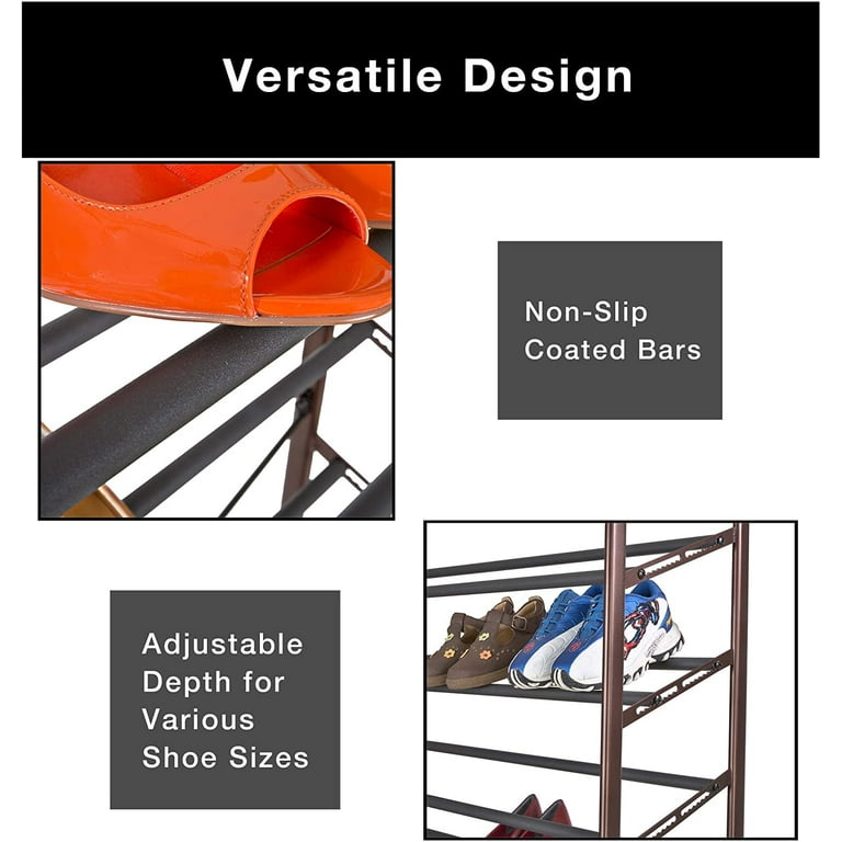 Smart Design | 5 Tier Steel Shoe Rack
