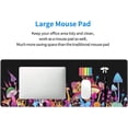 thumbnail image 6 of Trippy Mushroom Gaming Mouse Pad XL, Extended Stitched Edges Mousepad, Large Mouse Mat Desk Pad, Long Non-Slip Rubber Base Mice Pad（31.5x12 Inch）, 6 of 6