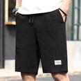 thumbnail image 2 of FAHUOMU Mens Athletic Shorts Pleated Elastic Waist Drawstring Loose Five Inch Shorts Summer Casual Short Pants with Pockets, 2 of 6